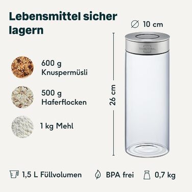 Банка для зберігання , скляна 1500 мл Silberthal