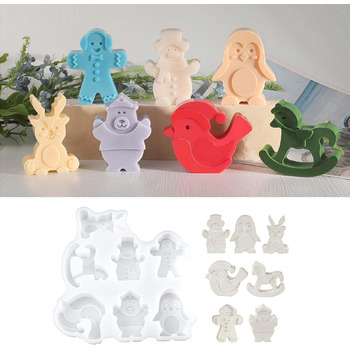 И силіконова форма ялинка форми для лиття ялинки силіконові гіпсові форми для лиття свічок форми для лиття різдвяні силіконові форми ялинка своїми руками (F), 3 шт.