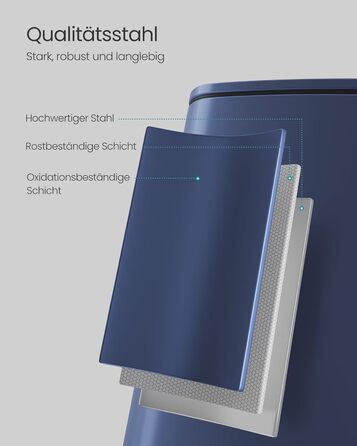 Сміттєвий бак 30 л північно-блакитний SONGMICS