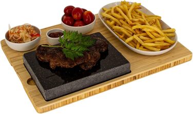 Дошка сервірувальна для стейку з вулканічного каменю 39 х 29 см CAWI