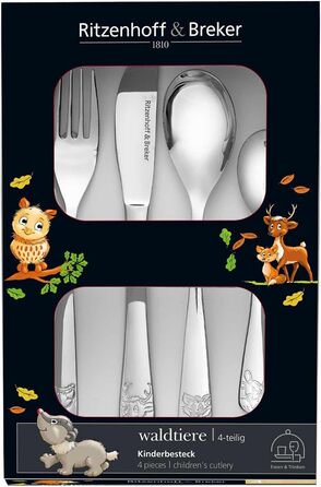 Набір дитячого посуду та столових приборів, 7 предметів Лісові тварини Ritzenhoff & Breker