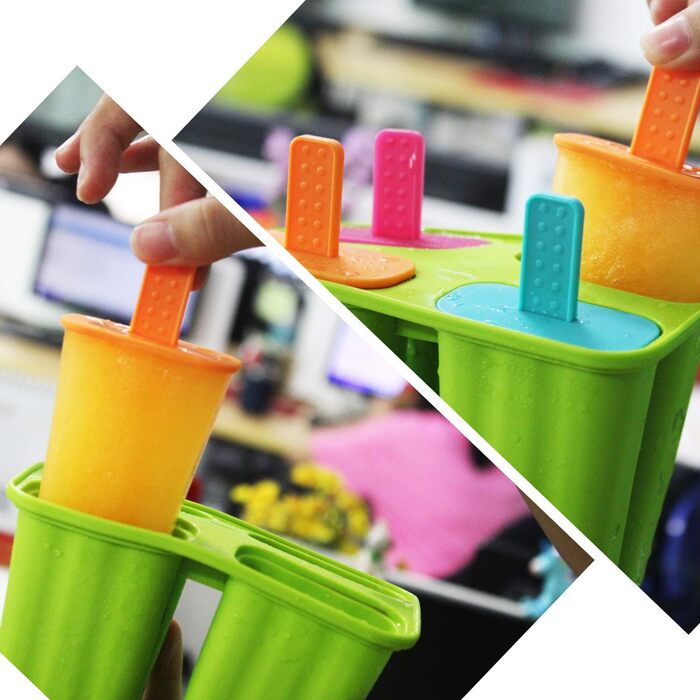 Силіконові форми для морозива, зеленого кольору DEHUB