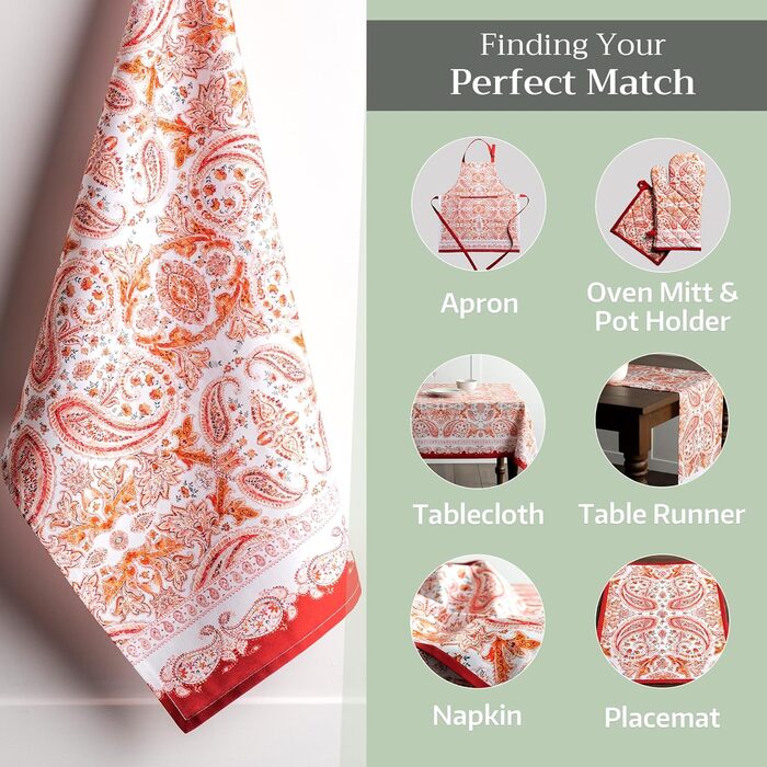 Набір із 3 багатоцільових кухонних рушників Барних рушників День подяки/Різдво (50 см x 70 см) (02 - Схід, 50 x 70 см (Набір із 3 шт.)), 39 Hermine Noel