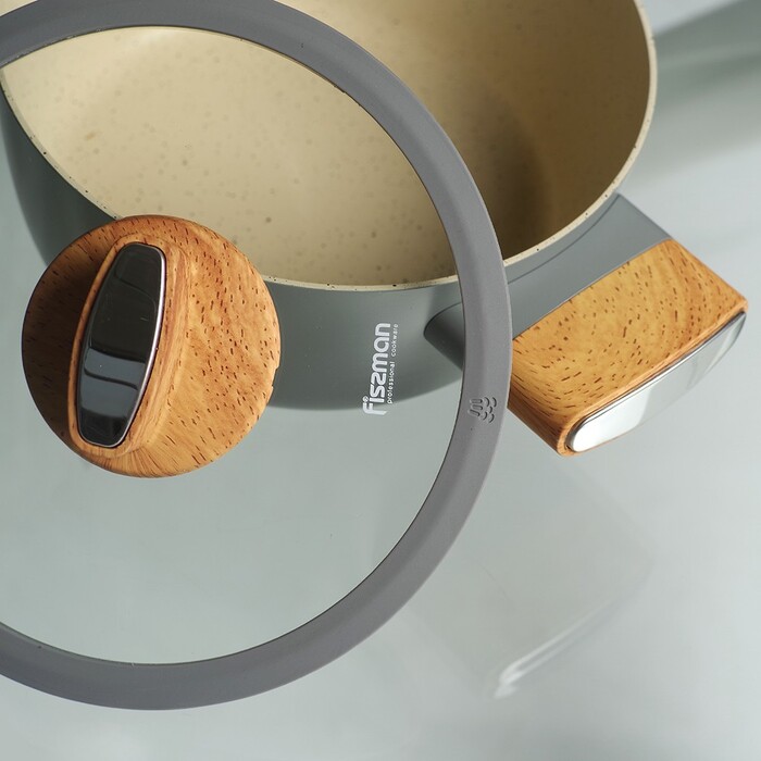 Кастрюля со стеклянной крышкой 20 см 2,24 л ARIA Fissman