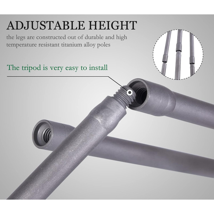 Титановый штатив для кемпингового костра Boundless Voyage