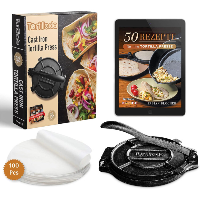 Прес для тортильї ручний 20 см Tortillada