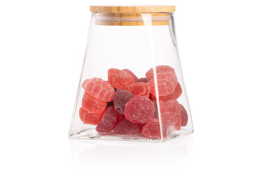 ARDESTO Midori Банка для хранения, 510 мл, стекло, бамбук, коническая, прозрачная