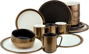 Серия MODERN INDUSTRIAL, набор посуды, комбинированный сервиз 16 шт. (белый, комбинированный сервиз 16 шт.), 23592