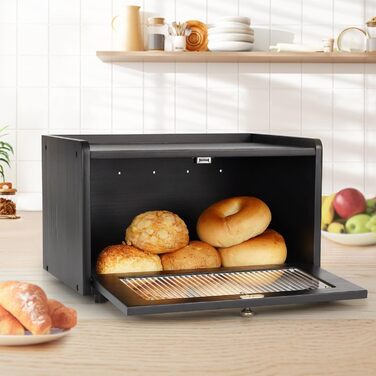 Хлібниця 36,5 х 23,5 х 22 см чорний GUUSII HOME
