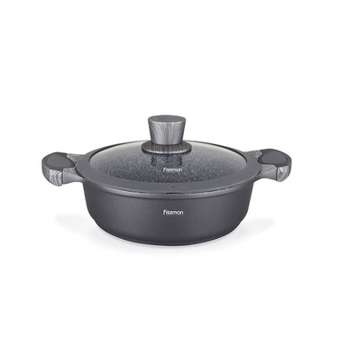 Сотейник Fissman PRESTIGE 26x8 см / 3,5 л зі скляною кришкою алюміній з антипригарним покриттям (5028)