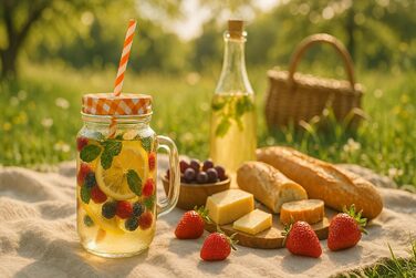 Набор из 6 стаканов для питья с крышкой 450 мл оранжевый gouveo