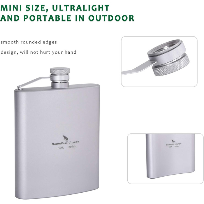 Титанова стегнова колба 200 мл. Boundless Voyage