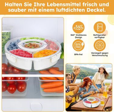 Коробка для снеків з відділеннями, білий Blomise