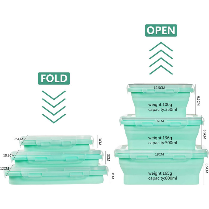 Складані контейнери для зберігання 3 шт Diealles Shine