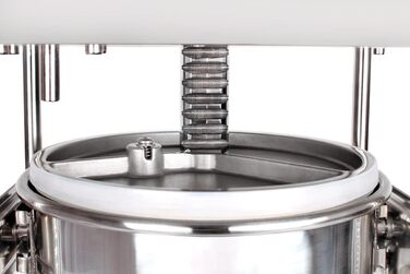 Промислова машина для наповнення ковбас Beeketal &39BTH07&39 з нержавіючої сталі (об&39єм 7 л/горизонтальна конструкція), професійна машина для наповнення ковбас з 2-швидкісним повністю металевим механізмом і рукояткою, включаючи 5 насадок для напов