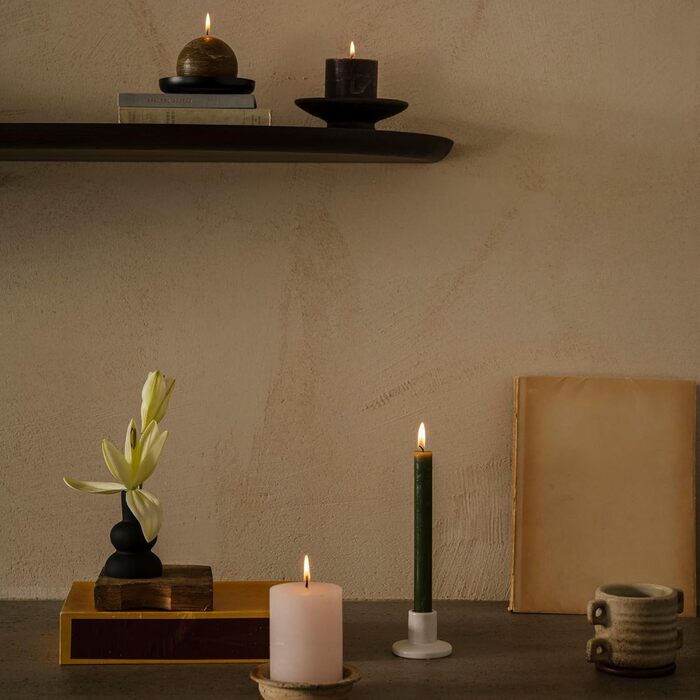 Свічка Spaas Rustic Pillar 80/110 мм 65 шт. - (темно-зелена)