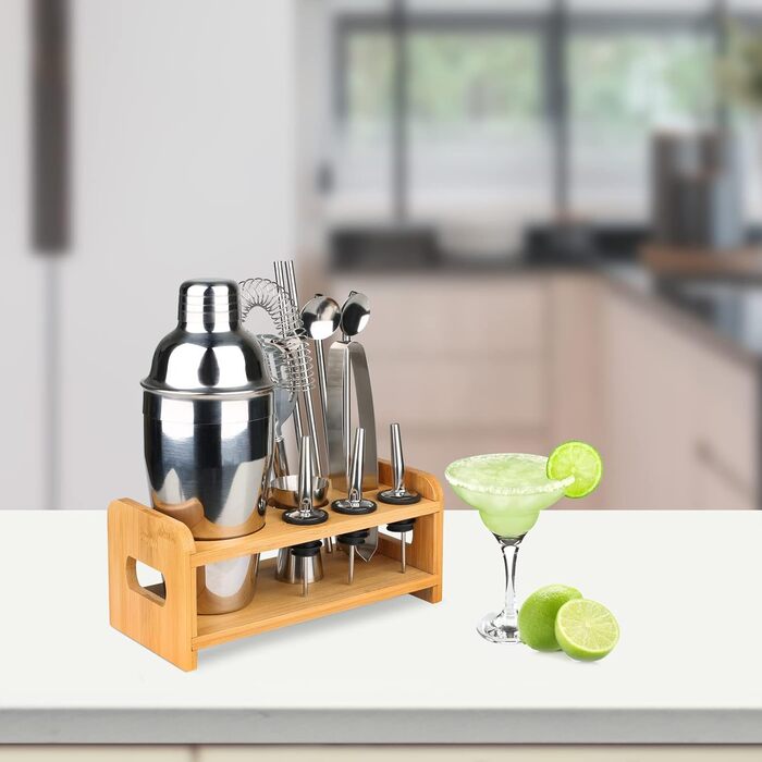 Коктейльний набір з 14 предметів з мірною склянкою та барною ложкою, 550 мл., Hossejoy