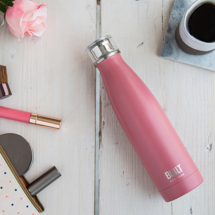 Пляшка металева Built Pink, з подвійними стінками, 500 мл
