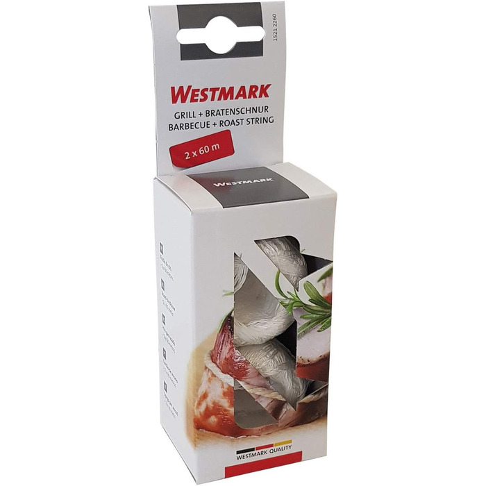 Нитка кухонна 60 м, набір 2 предмети, біла Westmark