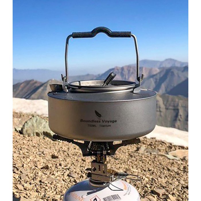 Чайник зі складною ручкою 700 мл. Voyage Titanium Ti3100D