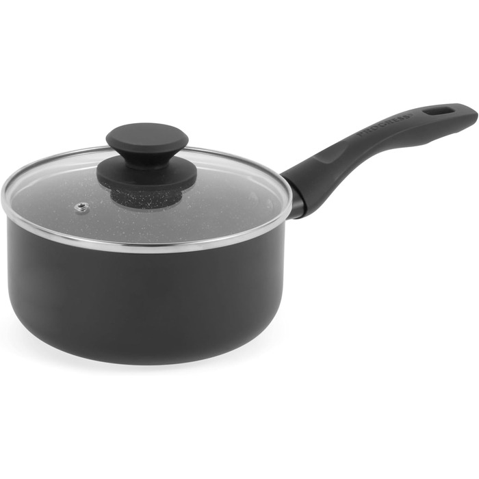 Каструлі Progress, каструля з антипригарним покриттям, виготовлена з металу та мармуру, кераміки, легкий алюмінієвий екструзійний матеріал - підходить для всіх типів плит, крім індукційних, каструлі можна мити в посудомийній машині (каструля з кришкою, ко