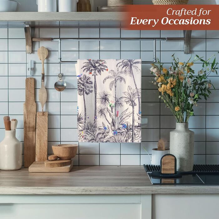 Набір із 3 кухонних рушників універсального призначення, 100 бавовна Барні рушники День подяки/Різдво (50 см x 70 см) (03 - Kitchen-Profiia, 50 x 70 см (набір із 3 шт.)), 39 Hermine Noel