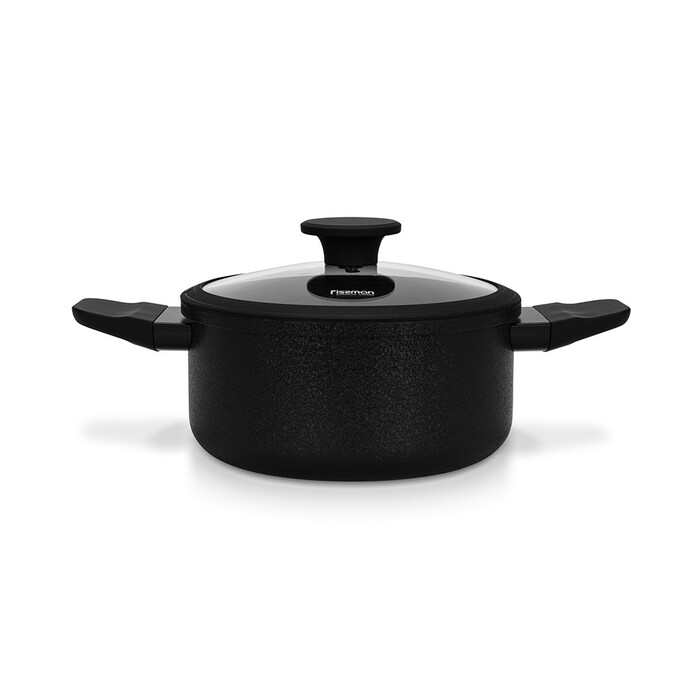 Каструля Fissman 20x9,7 см / 2,8 л ADELINA зі скляною кришкою алюміній з антипригарним покриттям (14627)