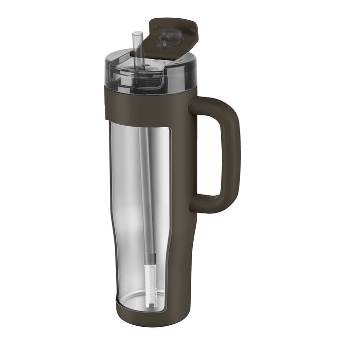 Термокружка 900 мл с трубочкой, нержавеющая сталь, шоколадный цвет Thermo Plus Zwilling