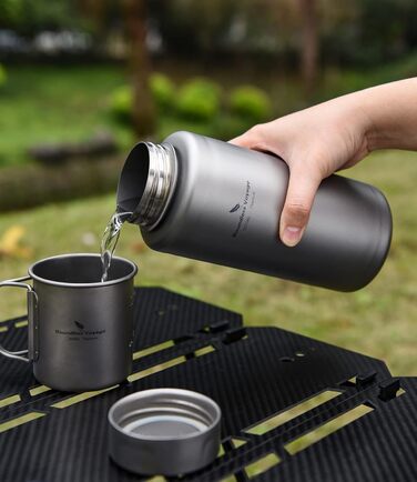 Одношарова титанова пляшка для води 1 л. Boundless Voyage