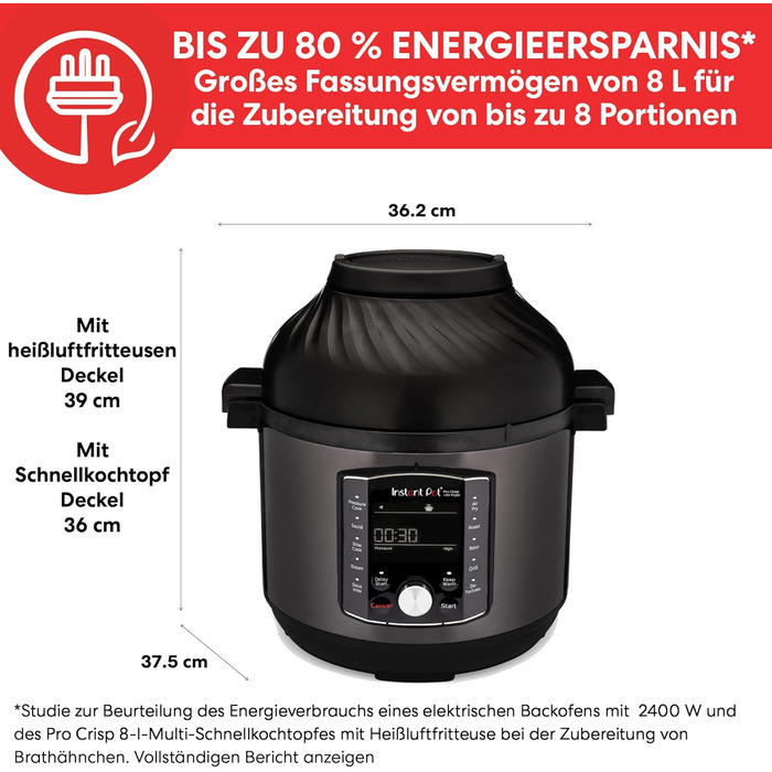Електрична мультиварка 7,6 л 1500 Вт Instant Pot