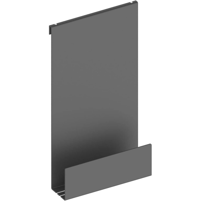 Алюмінієвий душовий піддон Keuco, чорний, зі знімним кошиком, гачком для рушників і зливними отворами, 32x60x12см, для підвішування в душі