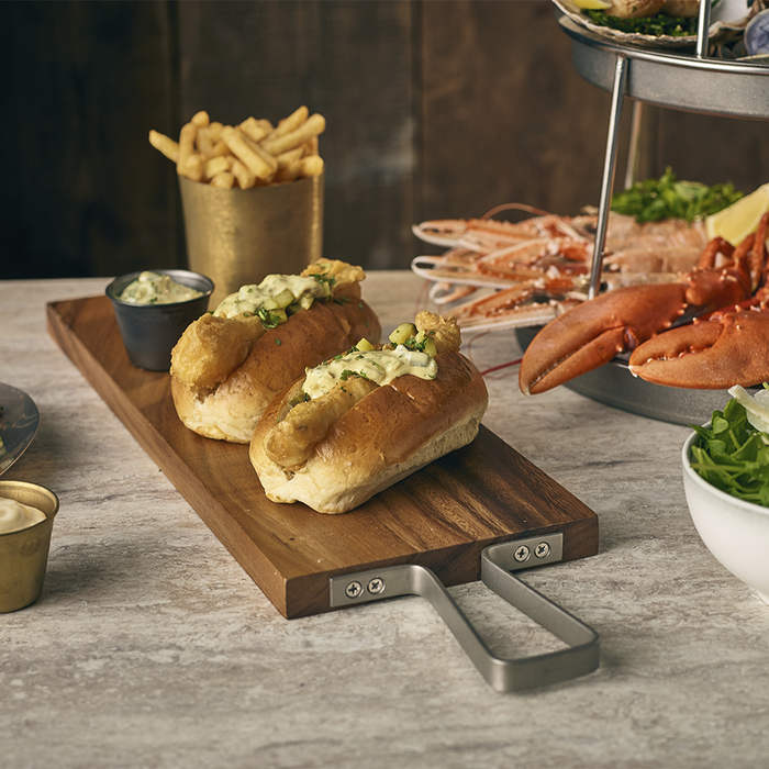 Доска для подачи 50*15 см, с металлической ручкой, Acacia Wood, GenWare