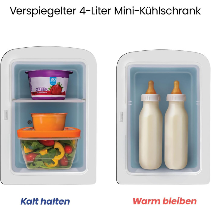 Міні-холодильник з дзеркалом 4 л білий Iceman