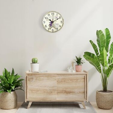 Безшумний настінний годинник 30 см (Ейфелева вежа) Lafocuse