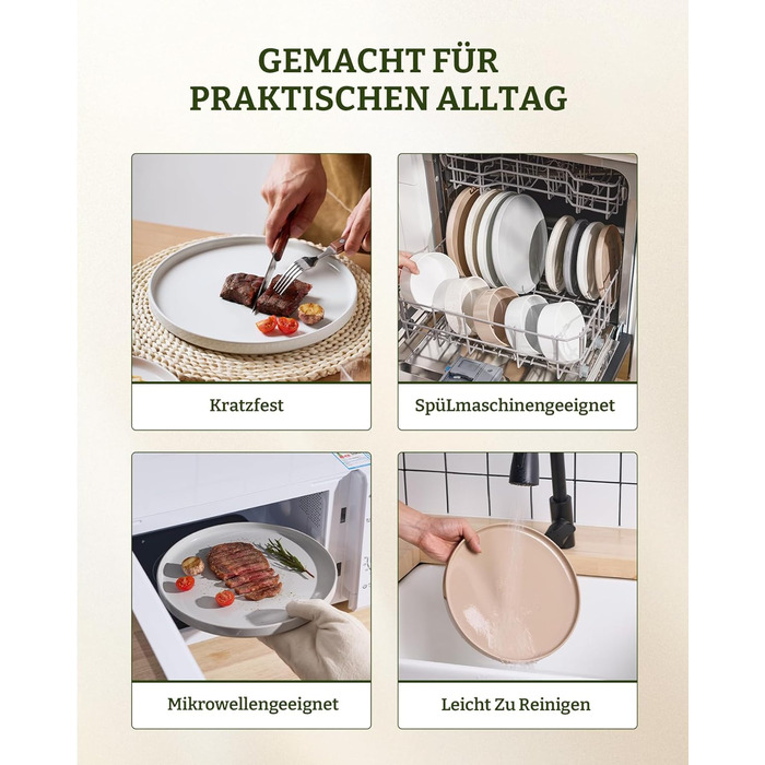 Набір посуду Richmount Nebula для 6 осіб, набір тарілок та мисок із 18 предметів, набір посуду з крапчастої кераміки, можна мити в мікрохвильовій печі та посудомийній машині, сервіз Nebula для 6 осіб (різнокольоровий, сервіз Nebula для 4 осіб)