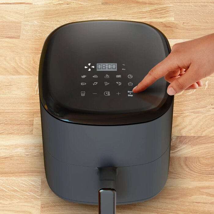 Tefal Мультипіч Easy Fry Max, 1500Вт, чаша-5л, сенсорне керув., 10 програм, пластик, чорний
