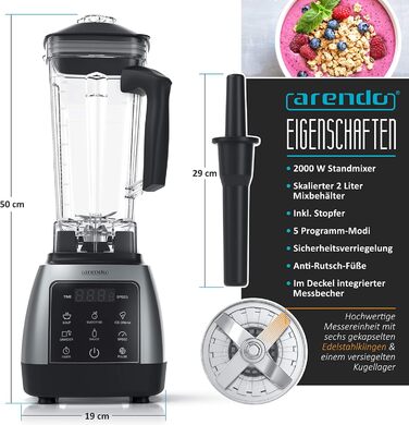 Блендер 2 л 2000 Вт Arendo