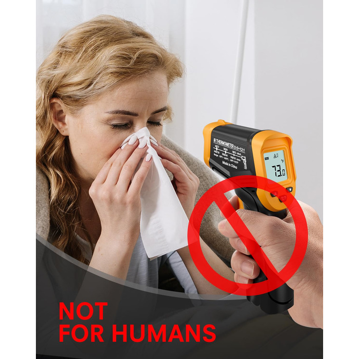 Інфрачервоний термометр від 50 до 600 C з термометром для м'яса eventek