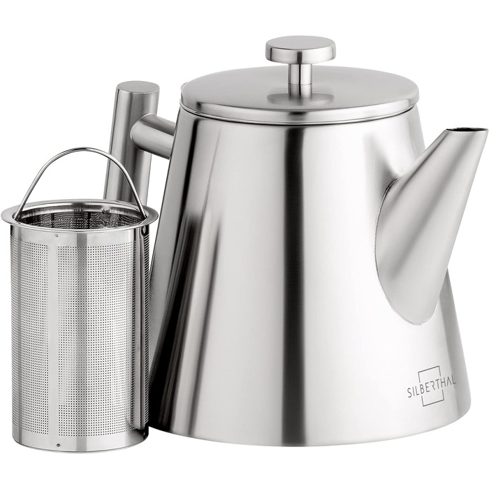 Чайник SILBERTHAL из нержавеющей стали со вставкой сетчатого фильтра 1 л Vialex
