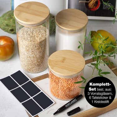 Набір ємностей для зберігання з кришками 3 предмети Moritz & Moritz