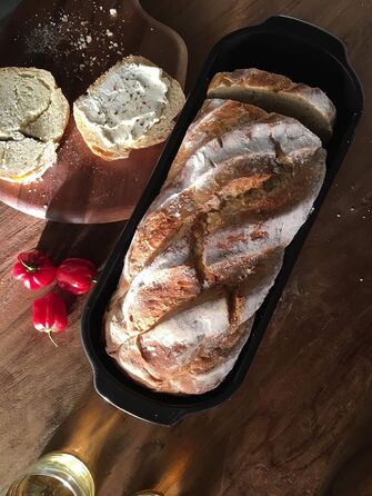 Форма для випікання хліба прямокутна, керамічна, 39x16,5x15 см червона Emile Henry