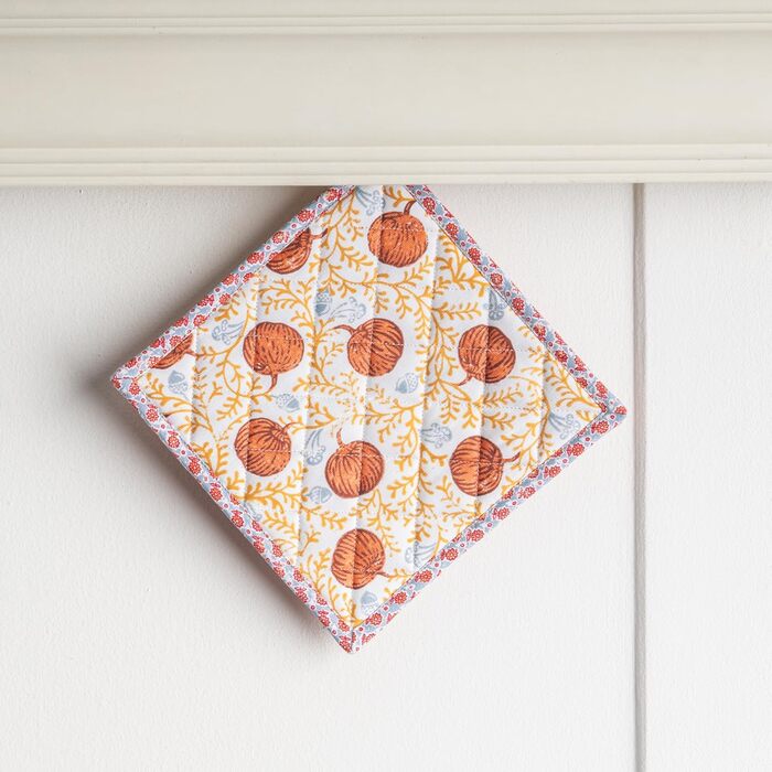 Рукавички для духовки, прихватки для каструль Maison d&39 Hermine, 100 бавовна, термостійкі кухонні рукавички, рукавички для духовки (19 x 33 см) та прихватки для каструль (20 x 20 см) для приготування їжі, Морзін - Рукавички для духовки (19 x 33 см) та п