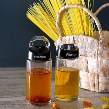 Набір пляшок для олії та оцту 2 х 170 мл скло Fissman