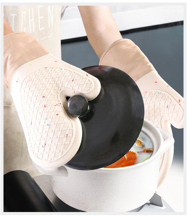 Кухонна рукавичка для духовки з підставкою для каструлі, набір 2 предмети, бежевий AUAUY