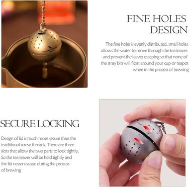 Титановий заварювач для чайних кульок для розсипного чаю 3,5 см. сірий iBasingo