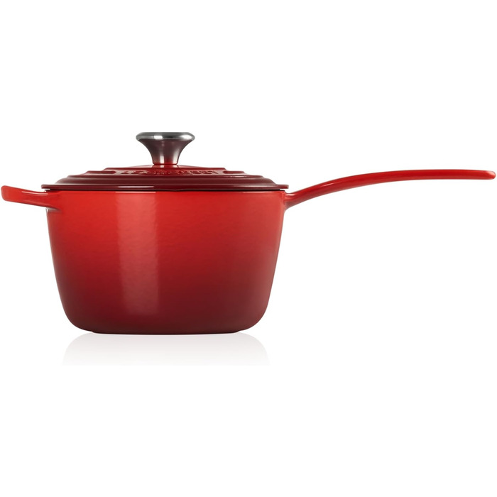 Чавунний сотейник Ø 18 см, 1,8 л з кришкою, вишнево-червоний Signature Le Creuset