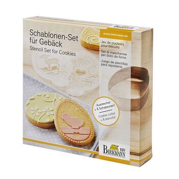 Набір трафаретів для печива у вигляді великодніх яєць, 2 предмета, 10,5 х 7 см, RBV Birkmann