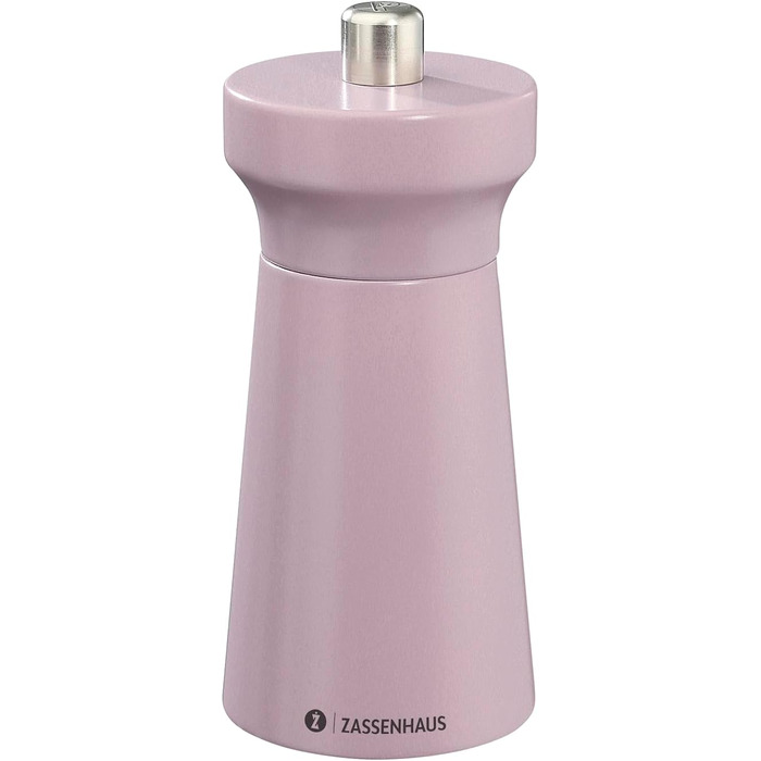 Пісок Zassenhaus WESTERLAND лакована деревина бука Головка млина з деревини бука з плавним регулюванням високопродуктивної керамічної шліфувальної машини Млин для спецій для солі 12 см, Ø 5,4 см (млин для перцю, лотос)