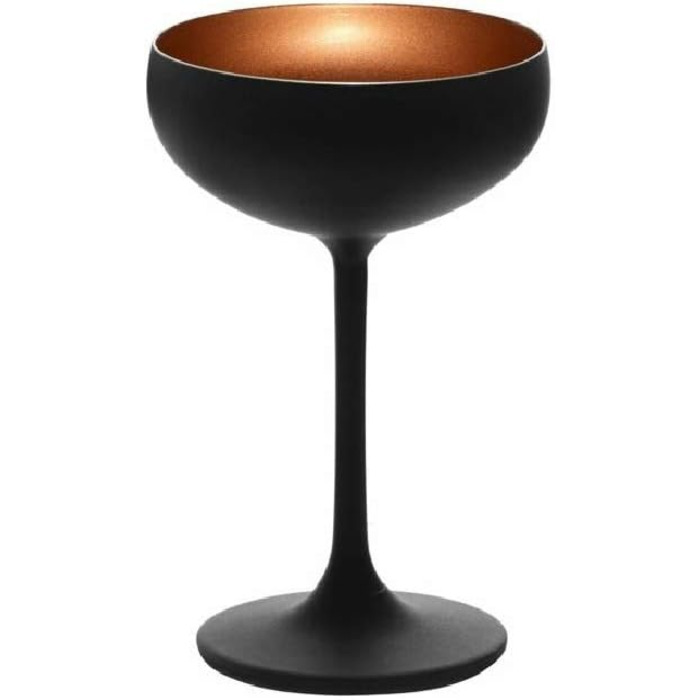 Келихи для шампанського 230 мл, набір 6 предметів, чорний/бронза Elements Stölzle Lausitz