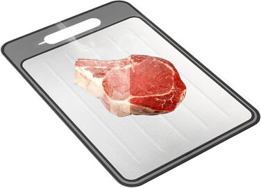 Дошка для розморожування та нарізання 36,5 х 25 см, білий/сірий SMELEYOU